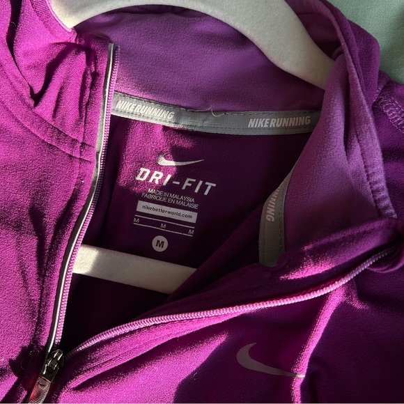 🩷NIKE DRI-FIT LONG SLEEVE WUARTER ZIP UP SWEATSHIRT TOP RUNNING SIZE MEDIUM - Picture 2 of 5